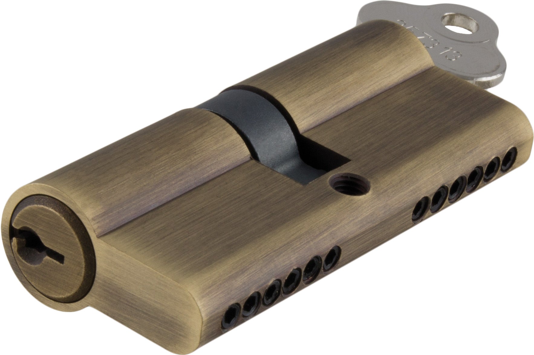 Key/Key Euro Cylinder Antique Brass / 6 Pin L70mm