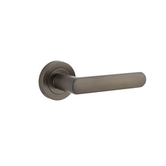 Osaka Lever - Round Rose Antique Brass / Solid Brass