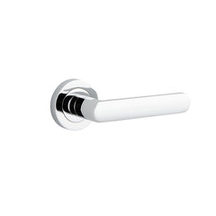 Osaka Lever - Round Rose Chrome Plated / Solid Brass