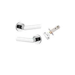 Osaka Lever - Round Rose Passage Kit Chrome Plated / Solid Brass