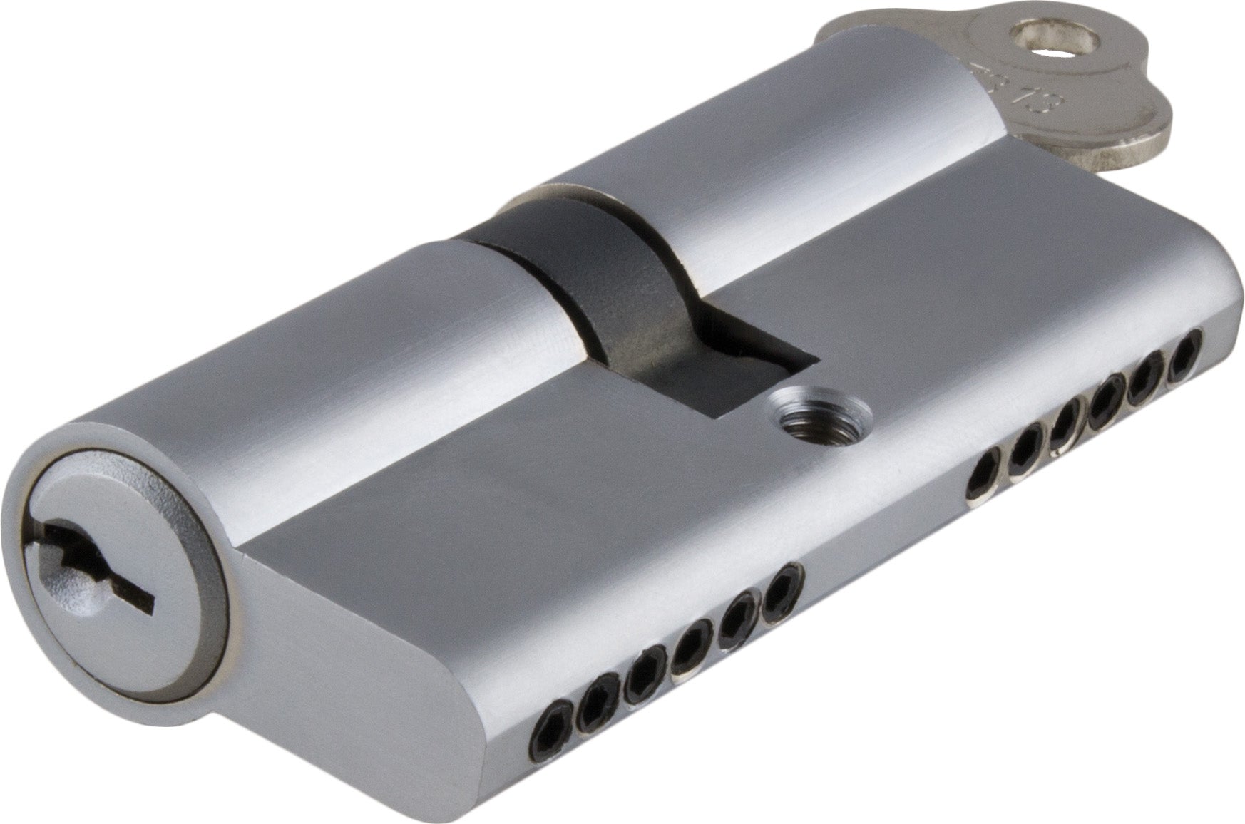 Key/Key Euro Cylinder Satin Chrome / 6 Pin L70mm