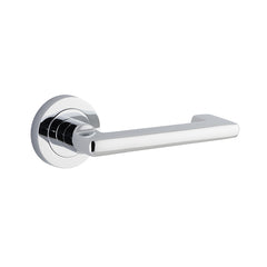 Baltimore Return Lever - Round Rose Chrome Plated / Solid Brass