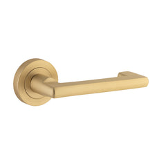Baltimore Return Lever - Round Rose Satin Brass / Solid Brass