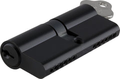 Key/Key Euro Cylinder Matt Black / 6 Pin L70mm
