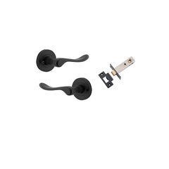 Stirling Lever - Round Rose (Inbuilt Privacy) Matt Black / Solid Brass