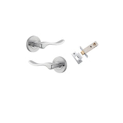 Stirling Lever - Round Rose (Inbuilt Privacy) Satin Chrome / Solid Brass