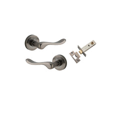 Stirling Lever - Round Rose Passage Kit Rumbled Nickel / Solid Brass