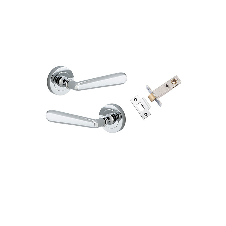 Copenhagen Lever - Round Rose Passage Kit Chrome Plated / Solid Brass