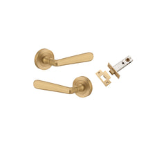 Copenhagen Lever - Round Rose Passage Kit Satin Brass / Solid Brass