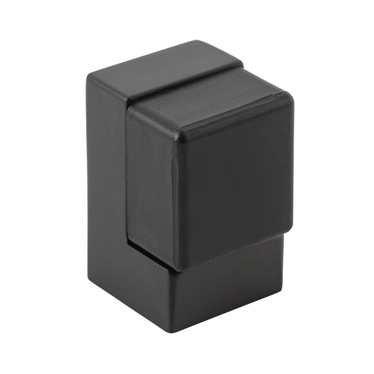 Square Door Stop Matt Black / Solid Brass