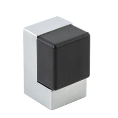 Square Door Stop Satin Chrome / Solid Brass