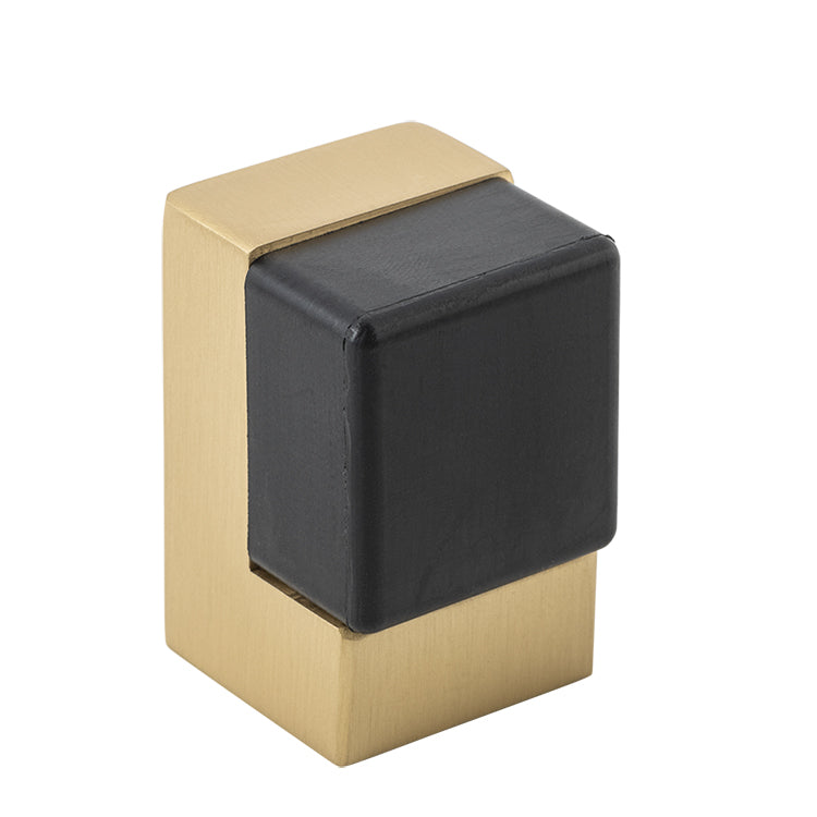 Square Door Stop Satin Brass / Solid Brass