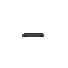 Baltimore Cabinet Pull with Backplate - CTC128mm Matt Black / Solid Brass