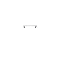 Baltimore Cabinet Pull with Backplate - CTC128mm Polished Chrome / Solid Brass