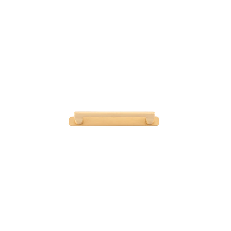 Baltimore Cabinet Pull with Backplate - CTC160mm Satin Brass / Solid Brass
