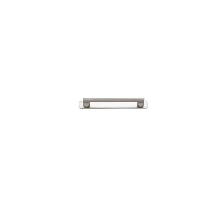 Baltimore Cabinet Pull with Backplate - CTC160mm Satin Nickel / Solid Brass