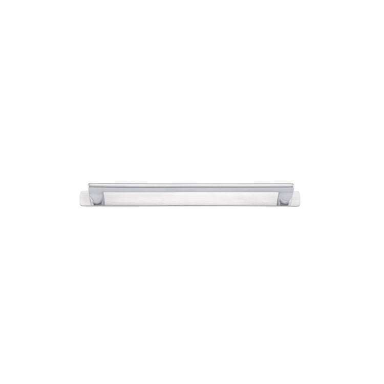 Baltimore Cabinet Pull with Backplate - CTC256mm Brushed Chrome / Solid Brass