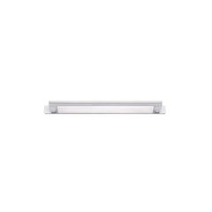 Baltimore Cabinet Pull with Backplate - CTC256mm Brushed Chrome / Solid Brass