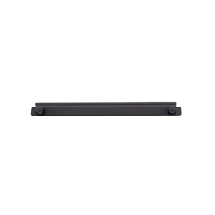 Baltimore Cabinet Pull with Backplate - CTC320mm Matt Black / Solid Brass