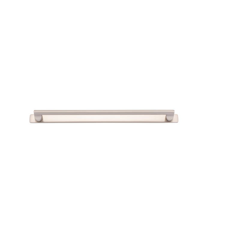 Baltimore Cabinet Pull with Backplate - CTC320mm Satin Nickel / Solid Brass