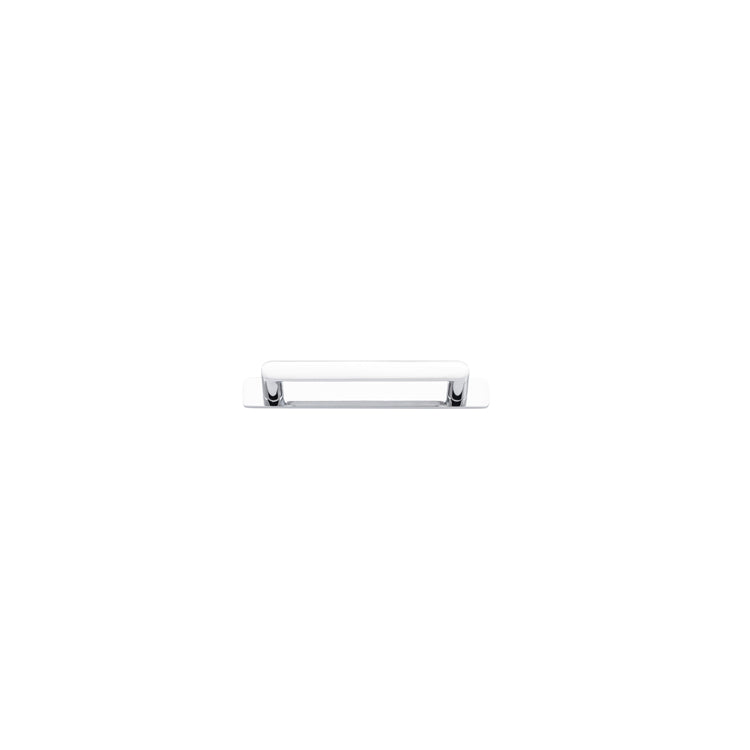 Osaka Cabinet Pull with Backplate - CTC128mm Chrome Plated / Solid Brass