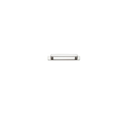 Osaka Cabinet Pull with Backplate - CTC128mm Satin Nickel / Solid Brass