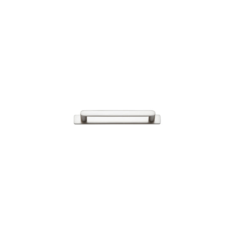 Osaka Cabinet Pull with Backplate - CTC160mm Satin Nickel / Solid Brass