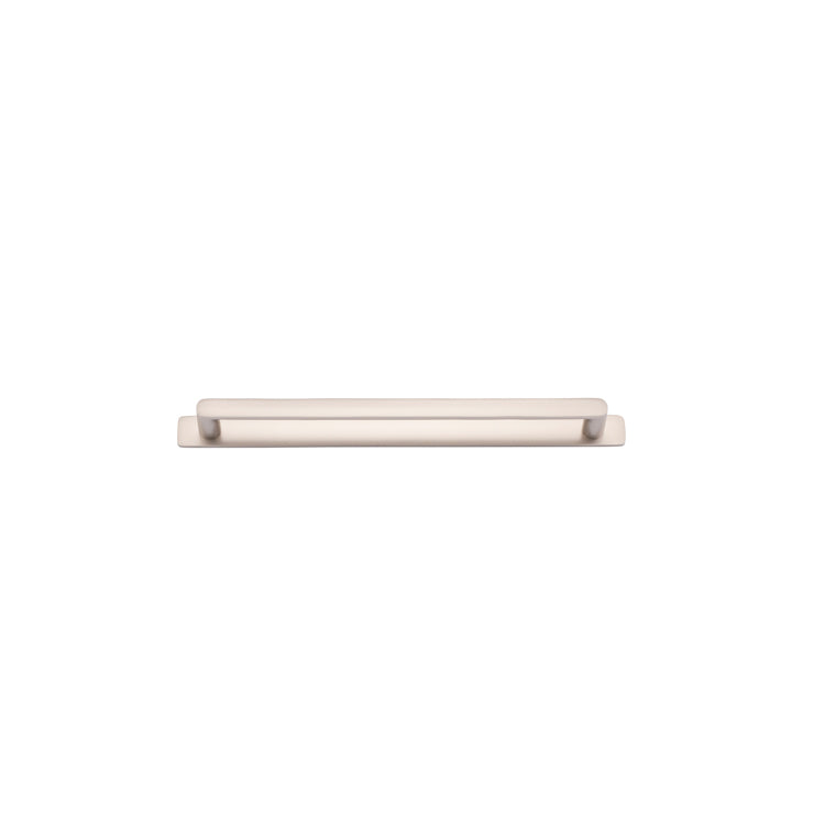 Osaka Cabinet Pull with Backplate - CTC256mm Satin Nickel / Solid Brass