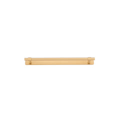 Helsinki Cabinet Pull with Backplate - CTC256mm Satin Brass / Solid Brass