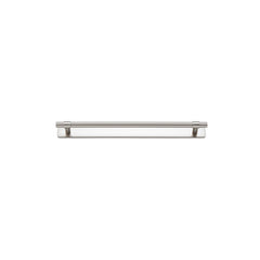 Helsinki Cabinet Pull with Backplate - CTC256mm Satin Nickel / Solid Brass