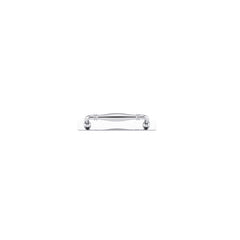 Sarlat Cabinet Pull with Backplate - CTC128mm Chrome Plated / Solid Brass