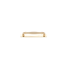Sarlat Cabinet Pull with Backplate - CTC160mm Polished Brass / Solid Brass