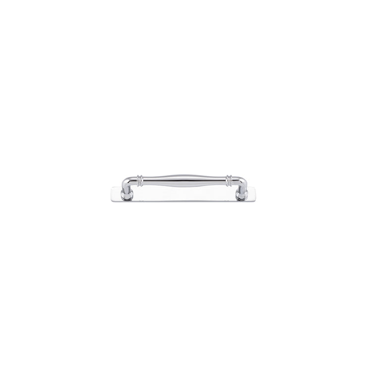 Sarlat Cabinet Pull with Backplate - CTC160mm Chrome Plated / Solid Brass