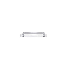 Sarlat Cabinet Pull with Backplate - CTC160mm Satin Chrome / Solid Brass
