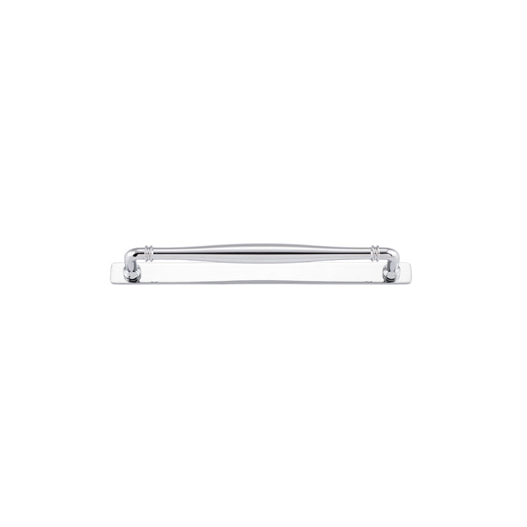 Sarlat Cabinet Pull with Backplate - CTC256mm Chrome Plated / Solid Brass