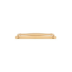 Sarlat Cabinet Pull with Backplate - CTC256mm Satin Brass / Solid Brass