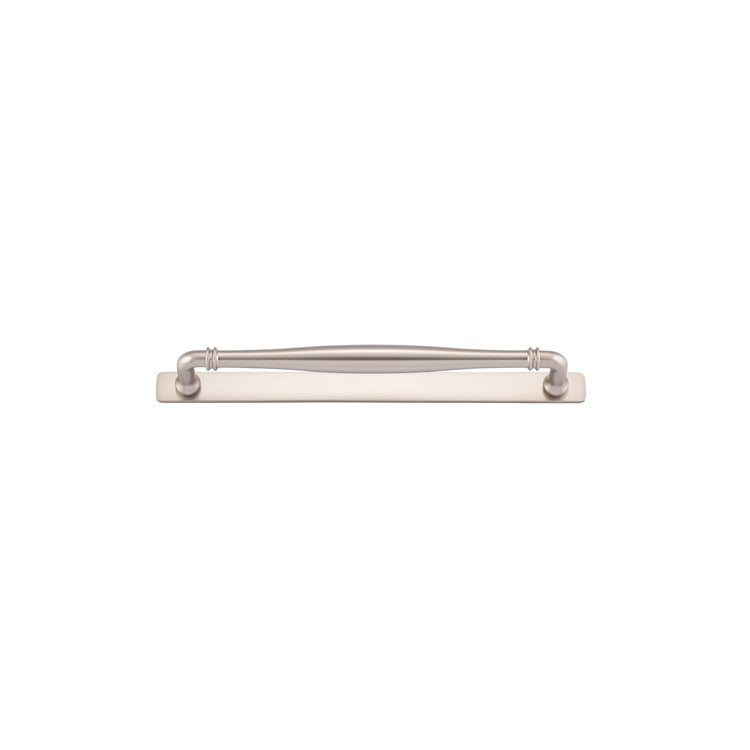Sarlat Cabinet Pull with Backplate - CTC256mm Satin Nickel / Solid Brass