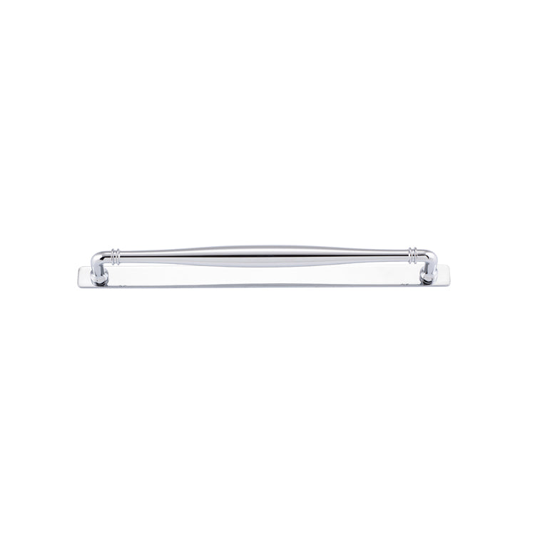 Sarlat Cabinet Pull with Backplate - CTC320mm Chrome Plated / Solid Brass