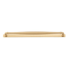 Sarlat Cabinet Pull with Backplate - CTC450mm Satin Brass / Solid Brass