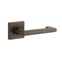 Baltimore Return Lever - Square Rose Antique Brass / Solid Brass