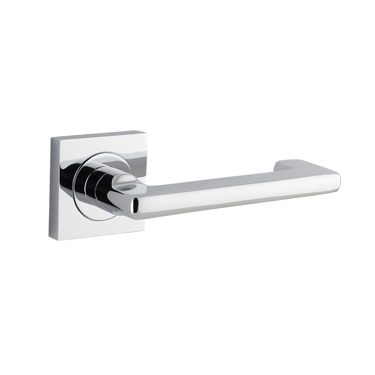 Baltimore Return Lever - Square Rose Chrome Plated / Solid Brass