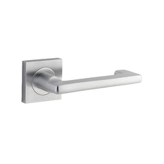 Baltimore Return Lever - Square Rose Satin Chrome / Solid Brass