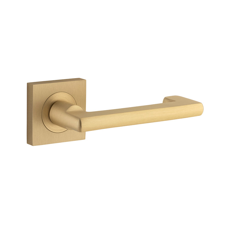 Baltimore Return Lever - Square Rose Satin Brass / Solid Brass