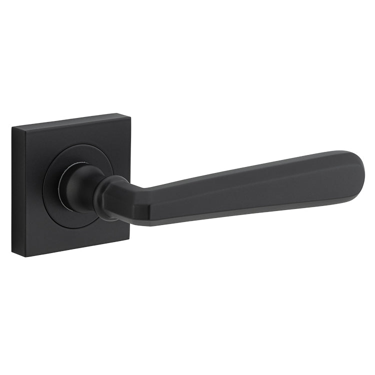 Copenhagen Lever - Square Rose Matt Black / Solid Brass