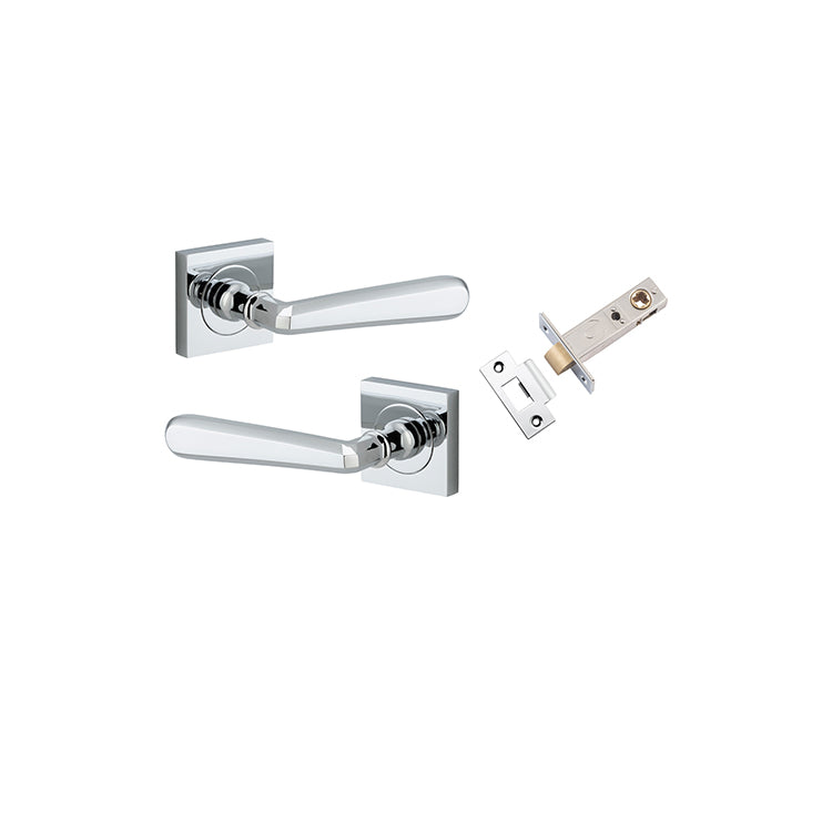 Copenhagen Lever - Square Rose Passage Kit Chrome Plated / Solid Brass