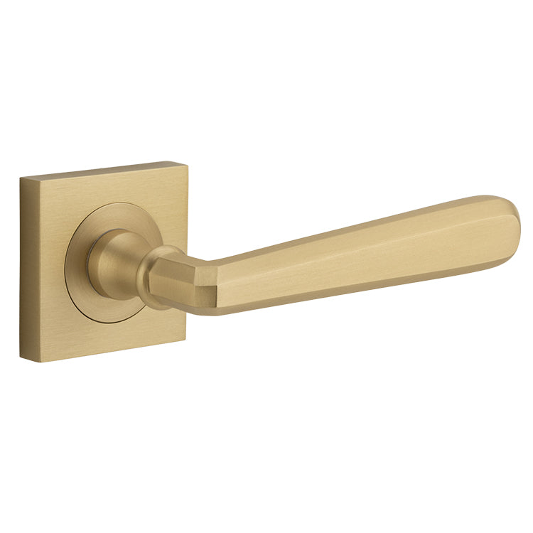 Copenhagen Lever - Square Rose Satin Brass / Solid Brass