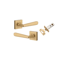 Copenhagen Lever - Square Rose Passage Kit Satin Brass / Solid Brass