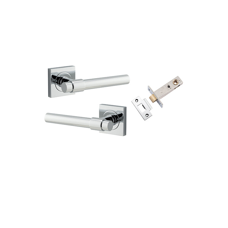 Helsinki Lever - Square Rose Passage Kit Chrome Plated / Solid Brass