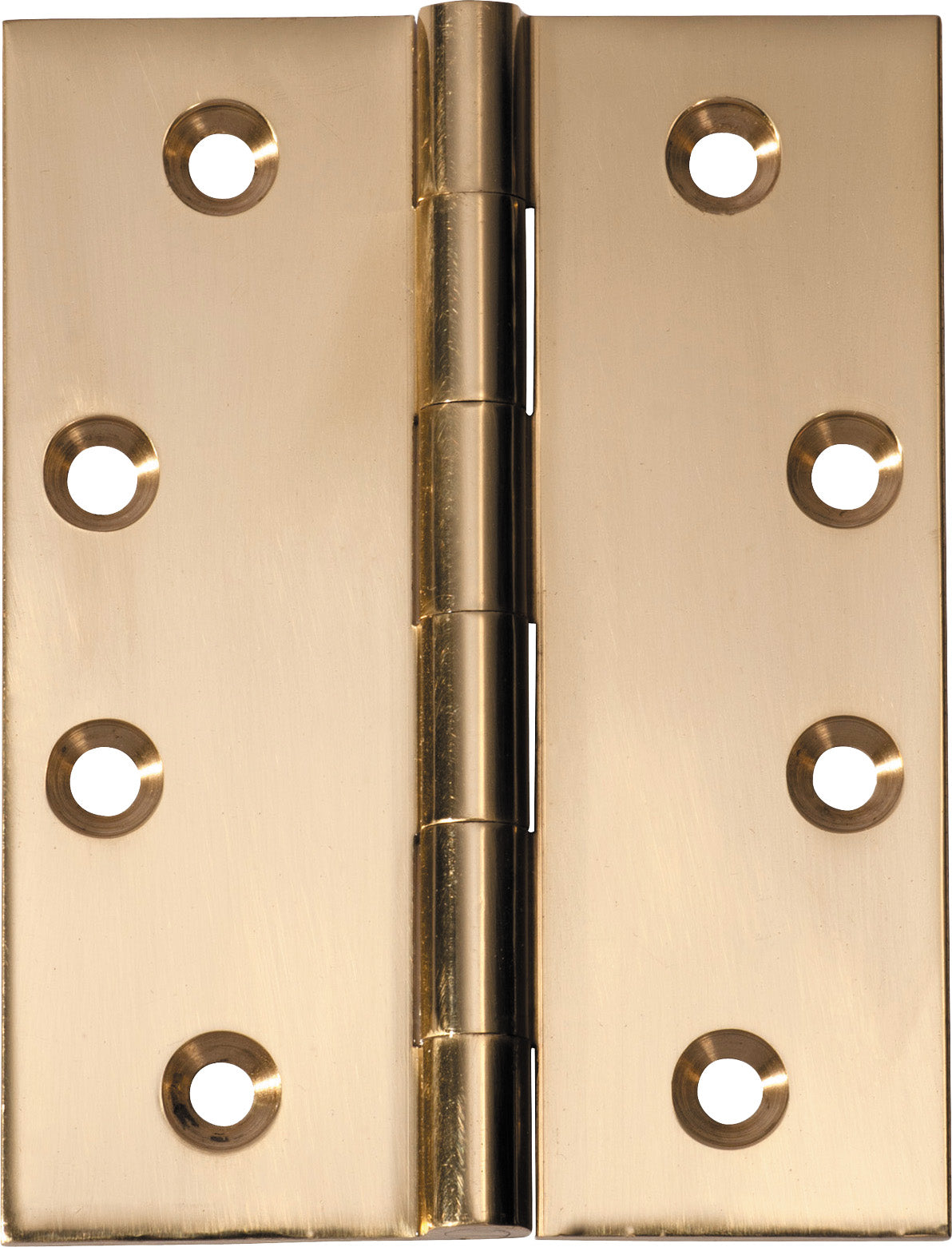 Fixed Pin Hinge Unlacquered Polished Brass / H100xW75mm