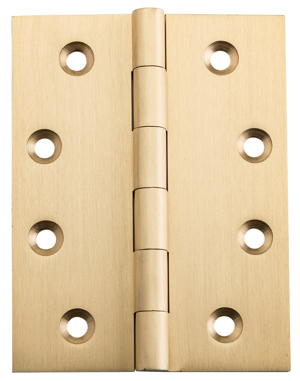 Fixed Pin Hinge Unlacquered Satin Brass / H100xW75mm